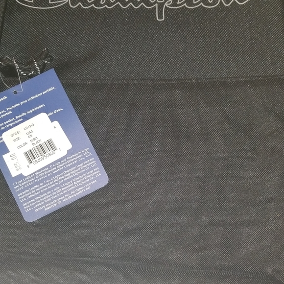 NWT BLACK CHAMPION BACKPACK - Picture 10 of 12